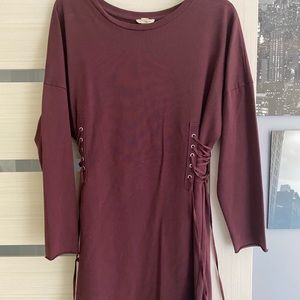 Red dress with corset